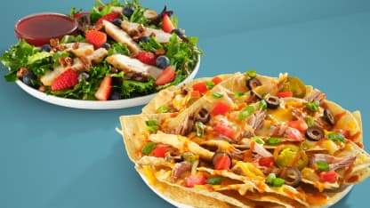 Honey BBQ Pork Nachos + Pecanberry Salad